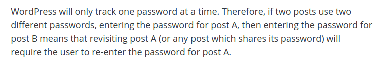 Share Same Passwords across WordPress Pages