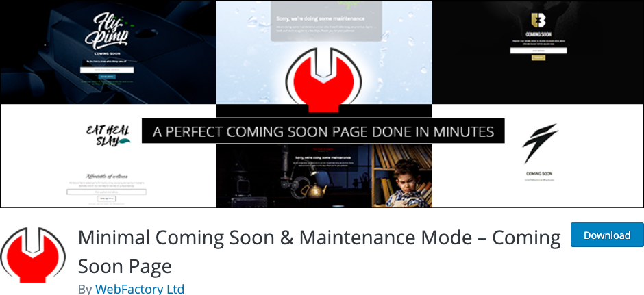 Minimal coming soon & maintenance mode