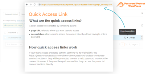 Password Protect WordPress Pro: Bypass Password Protection Links