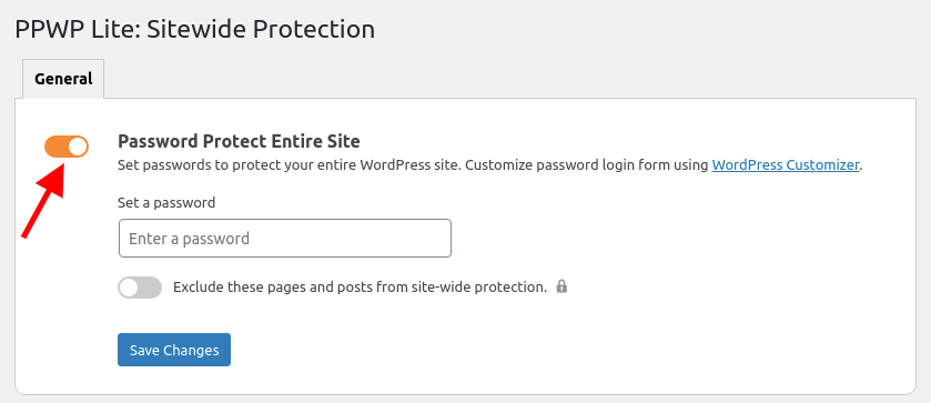 PPWP Pro: Protect WordPress entire site with PPWP Free plugin