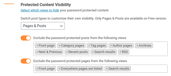 PPWP Pro: Hide WordPress password protected posts from certain views
