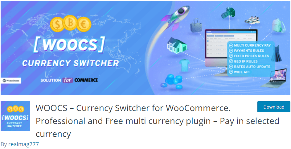 woocs - WooCommerce currency switcher plugin