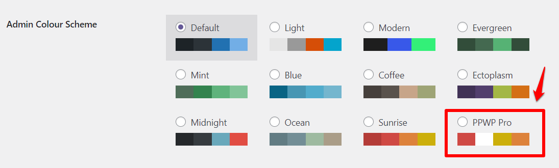 PPWP Pro: New WordPress custom admin color scheme
