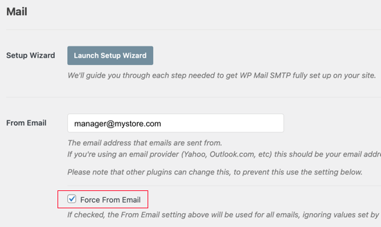 force from email