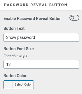 PPWP password reveal button