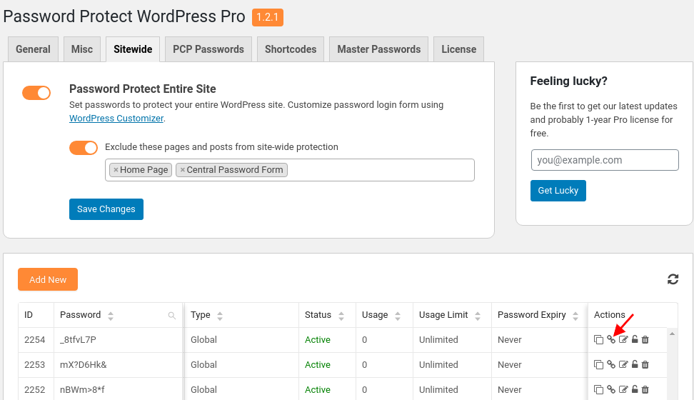 PPWP Pro quick access links