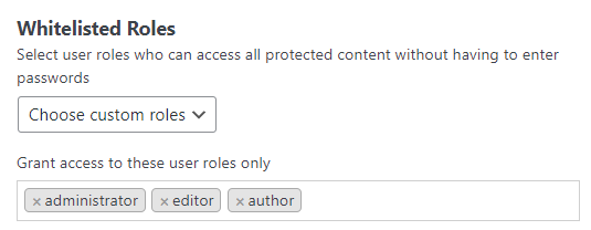 PPWP Pro: Whitelist user roles access your protected pages